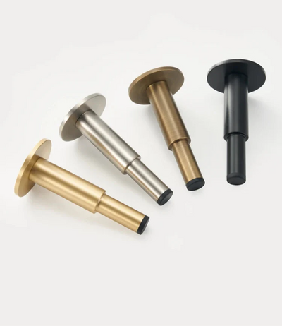 Butée de Porte Design Lisse en Laiton Brossé 100mm