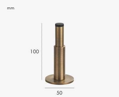 Butée de Porte Design Lisse en Laiton Brossé 100mm