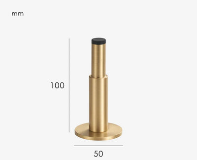 Butée de Porte Design Lisse en Laiton Brossé 100mm