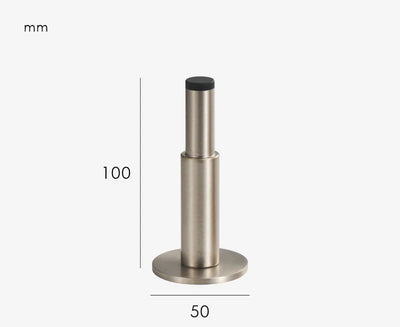 Butée de Porte Design Lisse en Laiton Brossé 100mm