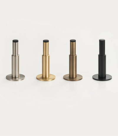 Butée de Porte Design Lisse en Laiton Brossé 100mm