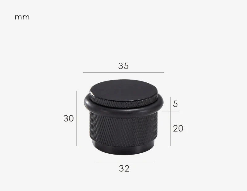 Butoir de Porte en Laiton Noir pour Meuble 3cm