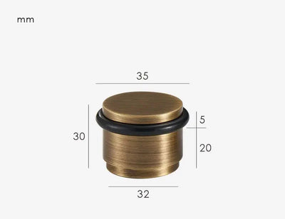 Butoir de Porte Lisse en Bronze