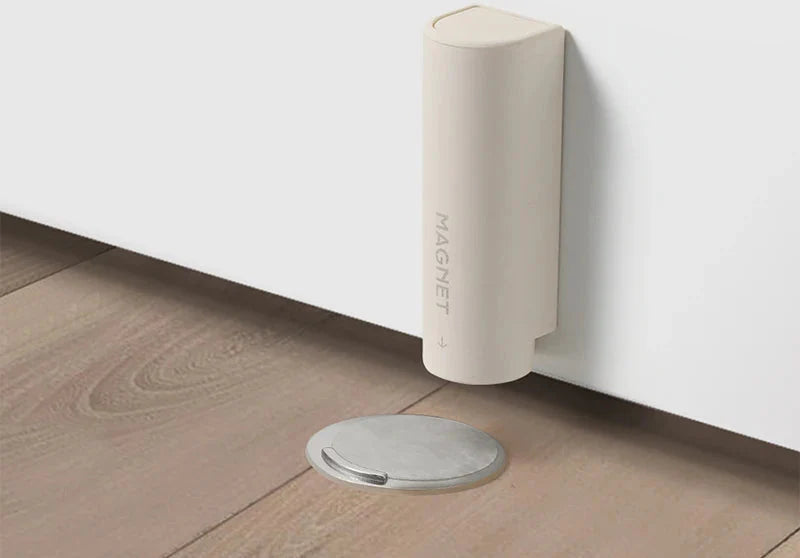 Butoir de Porte Magnétique Blanc pour Porte Intérieure Fixation Facile