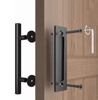 Poignée de Tirage Noire Carrée ou Ronde pour Porte Coulissante, 305 mm, vue 5