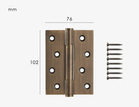 Paumelle de Porte en Laiton, 102 × 76 mm, 4 Finitions, vue 3
