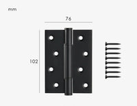 Paumelle de Porte en Laiton, 102 × 76 mm, 4 Finitions, vue 5