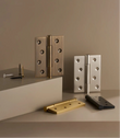 Paumelle de Porte en Laiton, 102 × 76 mm, 4 Finitions