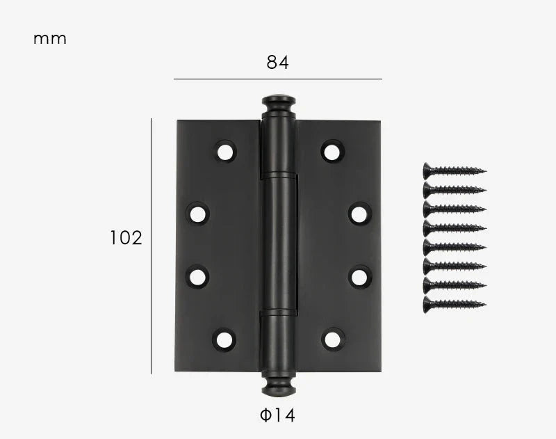 Paumelle de Porte Noire en Laiton, 102 × 84 mm, vue 3