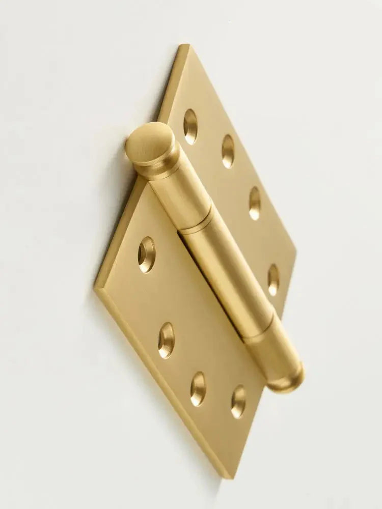 Charnière pour Porte de Meuble en Laiton Or Brossé