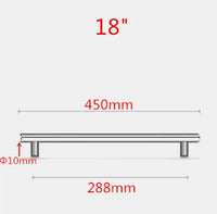 Poignée de Meuble Barre en Inox Noir, Doré ou Brossé, Entraxe 64 à 320 mm, vue 32