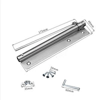 Ferme-Porte Inox à Bras Réglable pour Porte de 40 kg, Plaque 190 x 40 mm, vue 5