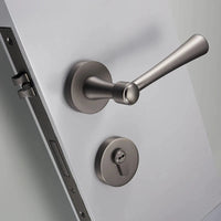 Poignée de Porte en Laiton à Béquille Évasée, avec ou sans Serrure, vue 9