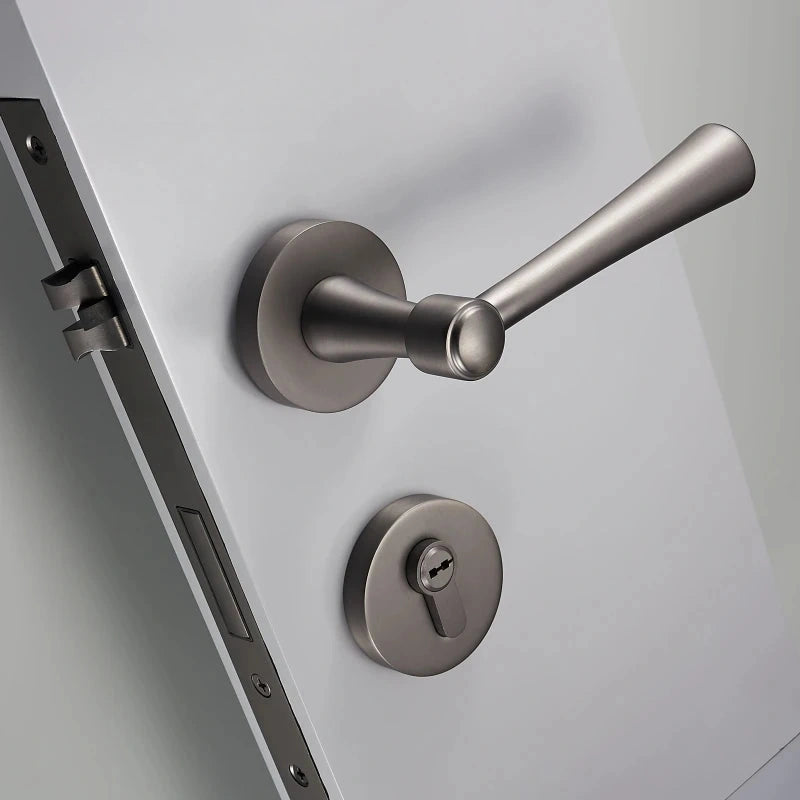 Poignée de Porte en Laiton à Béquille Évasée, avec ou sans Serrure, vue 9