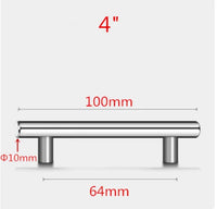 Poignée de Meuble Barre en Inox Noir, Doré ou Brossé, Entraxe 64 à 320 mm, vue 31