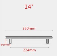 Poignée de Meuble Barre en Inox Noir, Doré ou Brossé, Entraxe 64 à 320 mm, vue 34