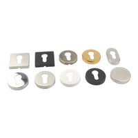 Rosace de Cylindre Européen en Inox, Lot de 2, Carrée, Ronde ou Ovale