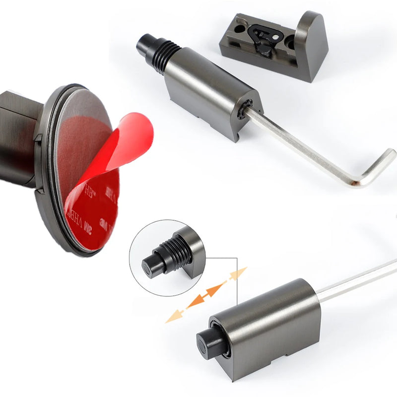 Butée de Porte au Sol Autocollante, Sans Perçage, Base 62 mm, 7 Finitions, vue 5