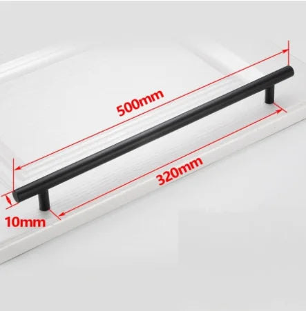 Poignée de Meuble Barre en Inox Noir, Doré ou Brossé, Entraxe 64 à 320 mm, vue 21