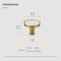 Bouton de Meuble en Laiton à Cabochon Coloré, Ø 22 à 42 mm, vue 22