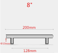 Poignée de Meuble Barre en Inox Noir, Doré ou Brossé, Entraxe 64 à 320 mm, vue 15