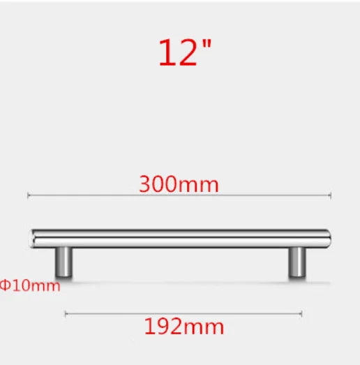 Poignée de Meuble Barre en Inox Noir, Doré ou Brossé, Entraxe 64 à 320 mm, vue 17