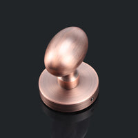 Bouton de Porte Ovale en Zamak, avec ou sans Serrure, 6 Finitions
