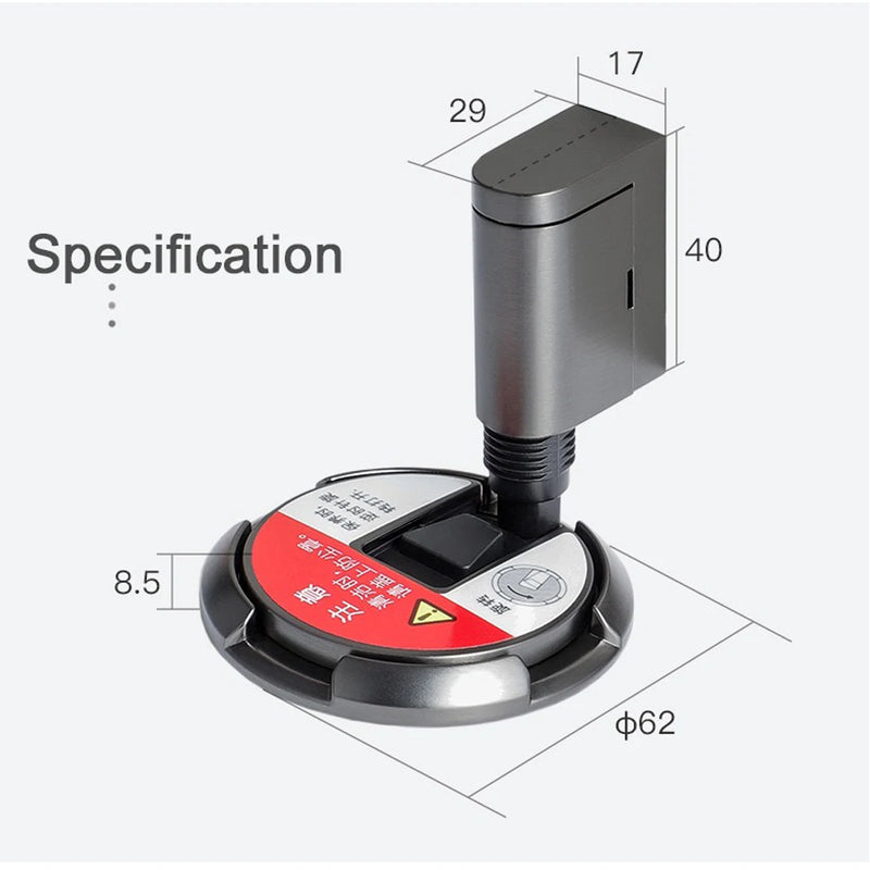 Butée de Porte au Sol Autocollante, Sans Perçage, Base 62 mm, 7 Finitions, vue 6