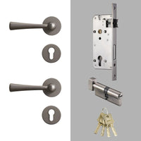 Poignée de Porte Intérieure en Laiton, Béquille Conique, avec ou sans Serrure, vue 11