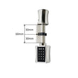 Serrure Connectée Compacte à Clavier et Badge, Cylindre 30/30 mm, Argenté