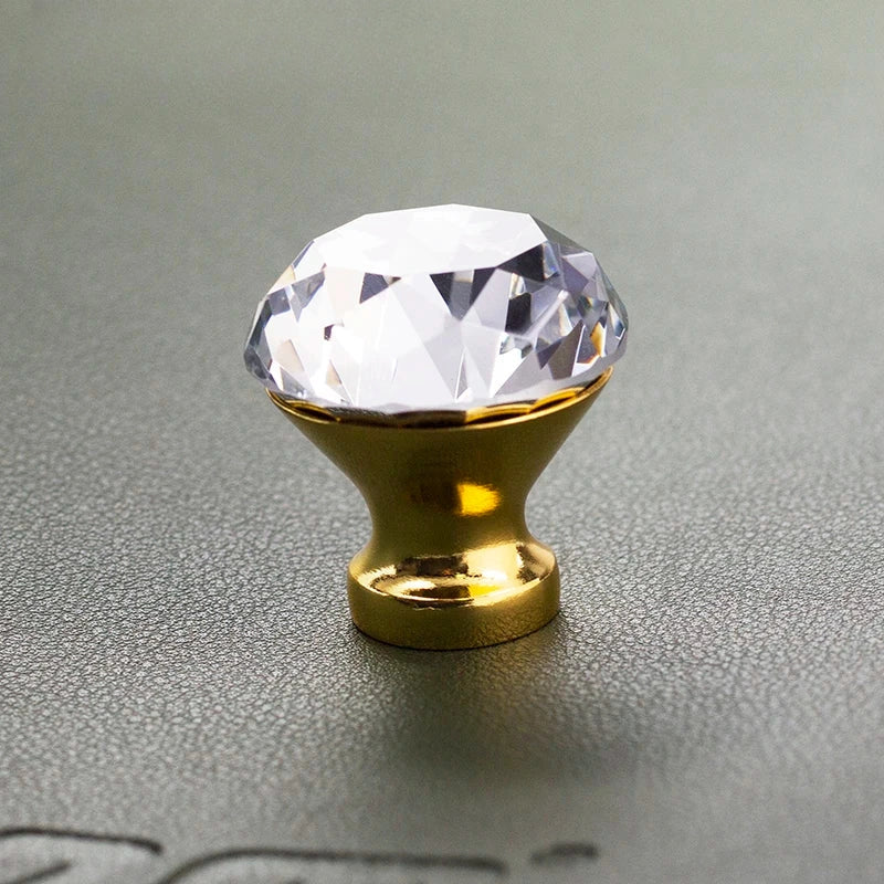 Bouton de Meuble en Cristal Taillé, Chromé ou Doré, Lot de 4, vue 4