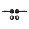 Poignée de porte noire – Style classique sur rosaces – Sans serrure