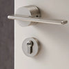 Poignée de porte intérieure chromée avec serrure complète – Laiton massif design rond