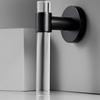 Poignée de porte design avec serrure – Laiton et acrylique transparent