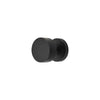Poignée de porte noire en laiton massif – design rond moderne avec rosaces sans serrure