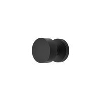 Bouton de Porte Rond Noir Mat en Laiton sur Rosace, sans Serrure, vue 2