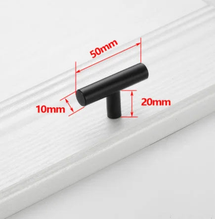 Poignée de Meuble Barre en Inox Noir, Doré ou Brossé, Entraxe 64 à 320 mm, vue 20