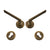 Poignée de porte bronze texturée en laiton massif – Finition antique haut de gamme – Sans serrure