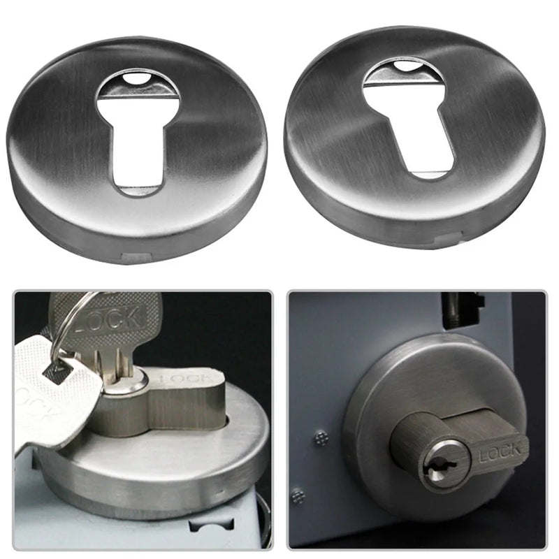 Rosace de Cylindre Européen en Inox, Lot de 2, Carrée, Ronde ou Ovale, vue 2