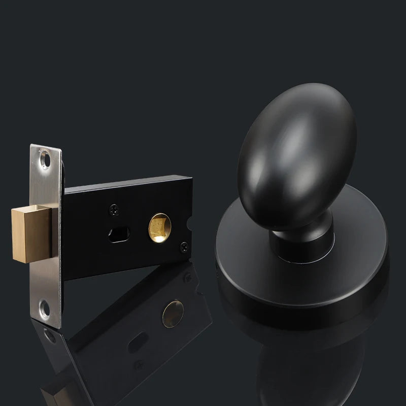 Bouton de Porte Ovale en Zamak, avec ou sans Serrure, 6 Finitions, vue 5
