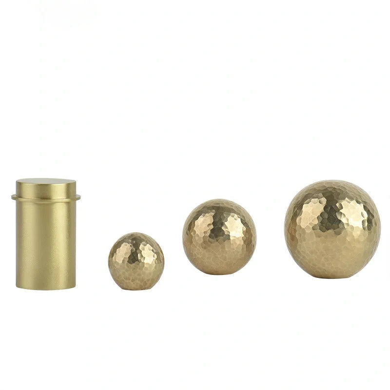 Bouton de Meuble Boule en Laiton Martelé Doré, Diamètre 18, 25 ou 32 mm, vue 6