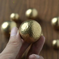 Bouton de Meuble Boule en Laiton Martelé Doré, Diamètre 18, 25 ou 32 mm, vue 2