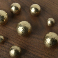 Bouton de Meuble Boule en Laiton Martelé Doré, Diamètre 18, 25 ou 32 mm, vue 4