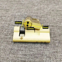 Cylindre de Porte Doré Brossé, de 40 à 100 mm, avec 3 Clés, vue 2