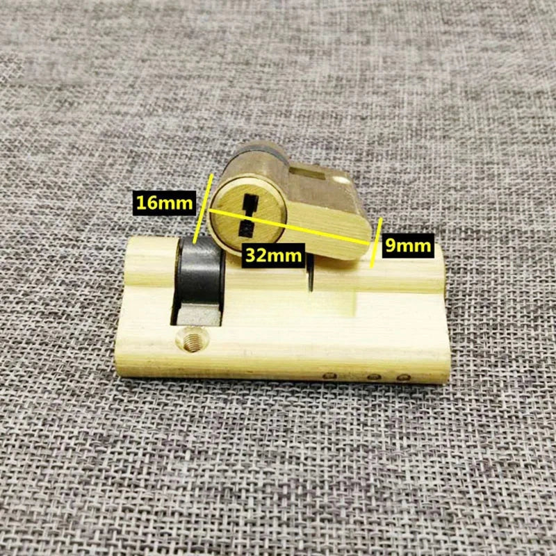 Cylindre de Porte Doré Brossé, de 40 à 100 mm, avec 3 Clés, vue 2
