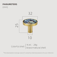 Bouton de Meuble en Laiton à Cabochon Coloré, Ø 22 à 42 mm, vue 19