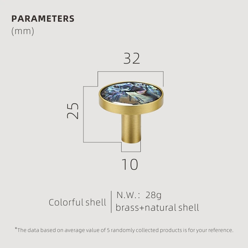 Bouton de Meuble en Laiton à Cabochon Coloré, Ø 22 à 42 mm, vue 19