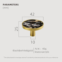 Bouton de Meuble en Laiton à Cabochon Coloré, Ø 22 à 42 mm, vue 10