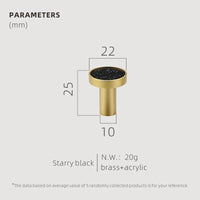 Bouton de Meuble en Laiton à Cabochon Coloré, Ø 22 à 42 mm, vue 23