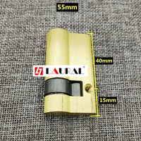Cylindre de Porte Doré Brossé, de 40 à 100 mm, avec 3 Clés, vue 12